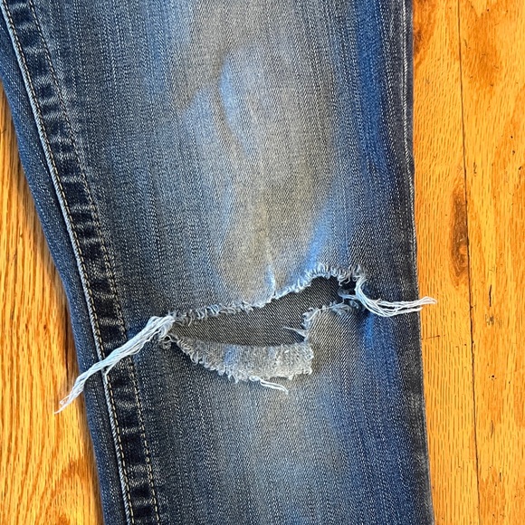 Big Star Women's Dark Blue Skinny Jeans with Embroidered Back Pocket- size 28 - Picture 7 of 13